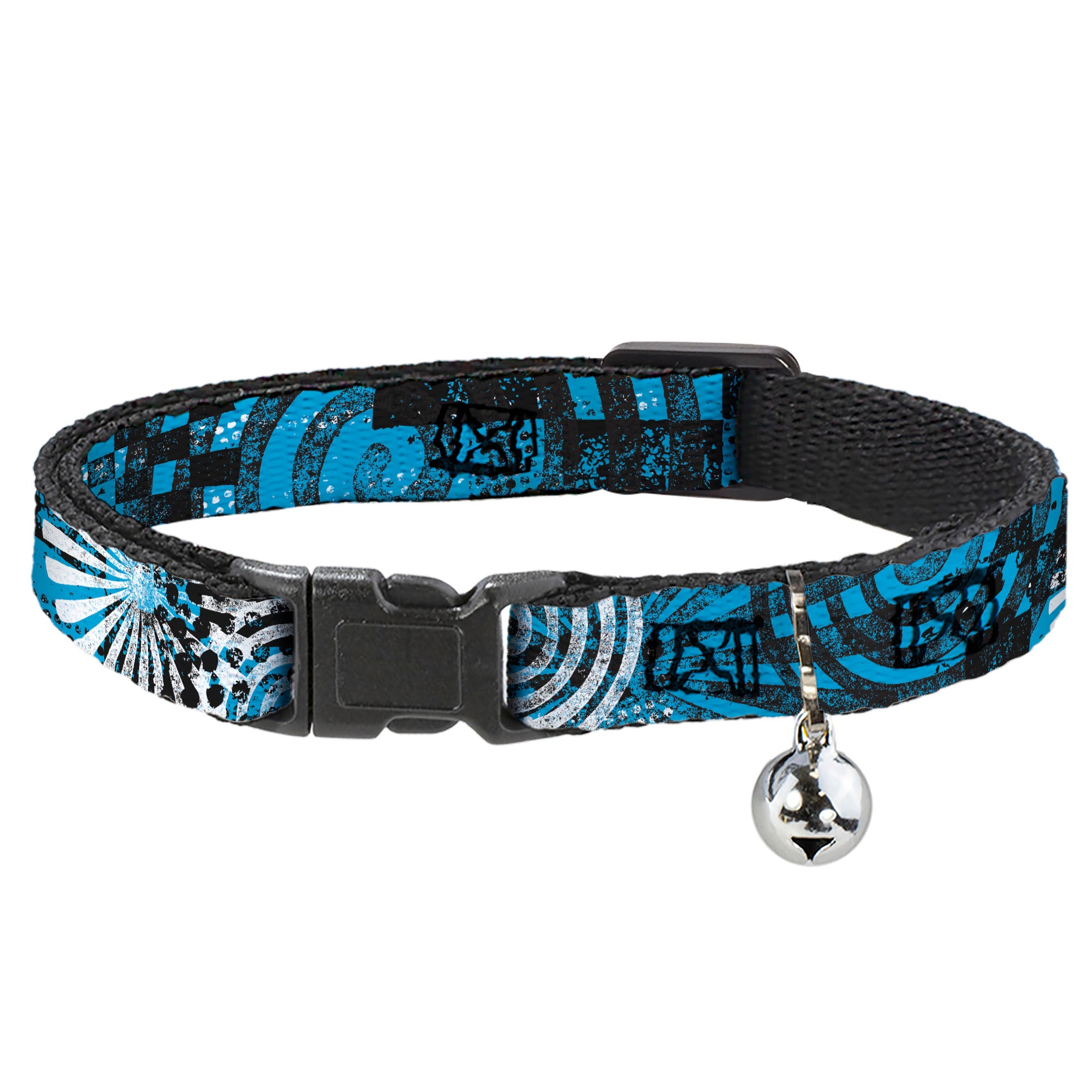 Cat Collar Breakaway - Grunge Chaos Blue Breakaway Cat Collars Buckle-Down