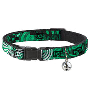 Cat Collar Breakaway - Grunge Chaos Green Breakaway Cat Collars Buckle-Down