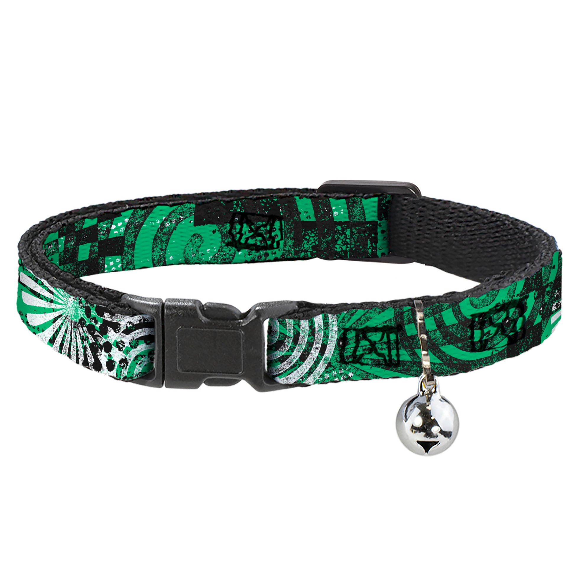 Cat Collar Breakaway - Grunge Chaos Green Breakaway Cat Collars Buckle-Down