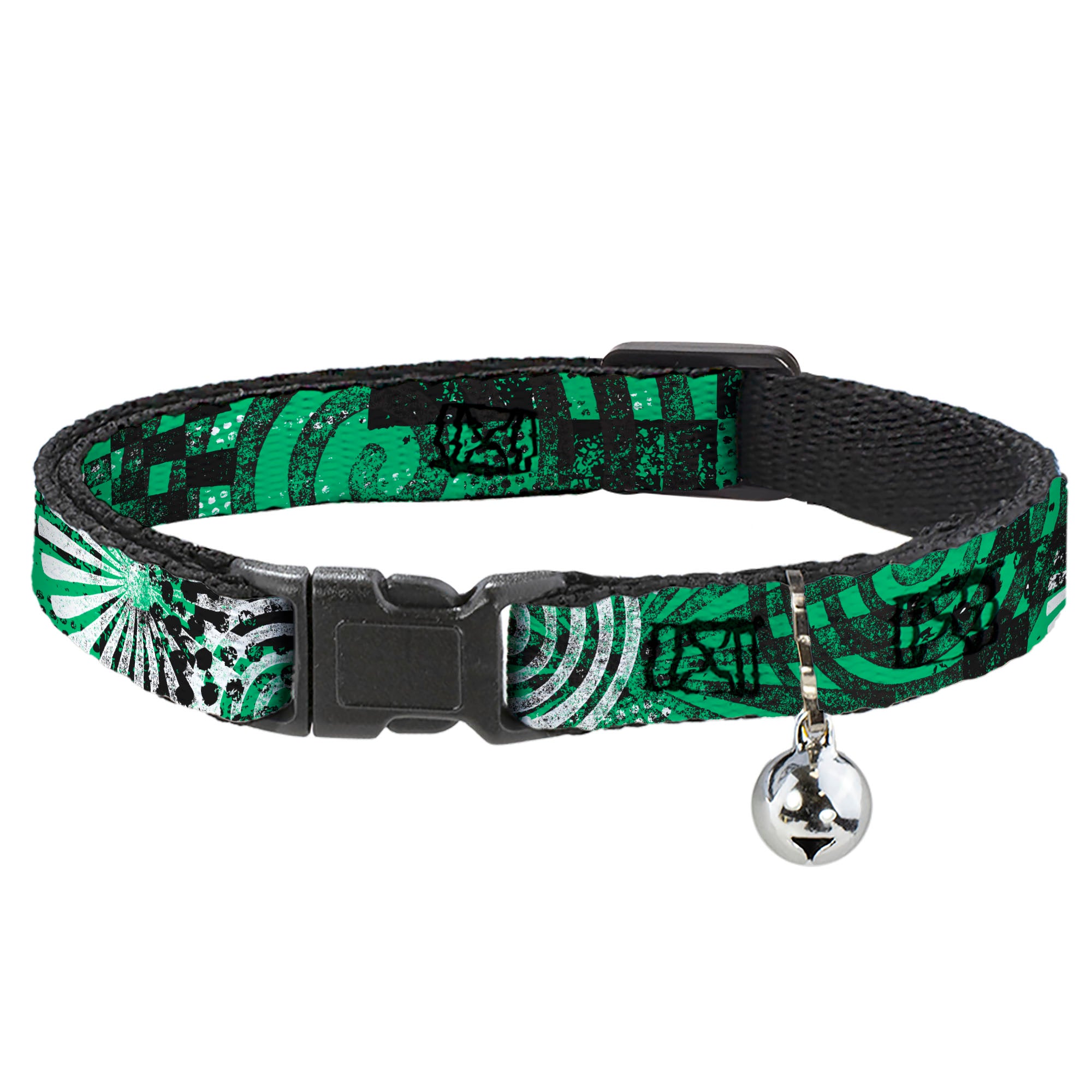 Cat Collar Breakaway - Grunge Chaos Green Breakaway Cat Collars Buckle-Down