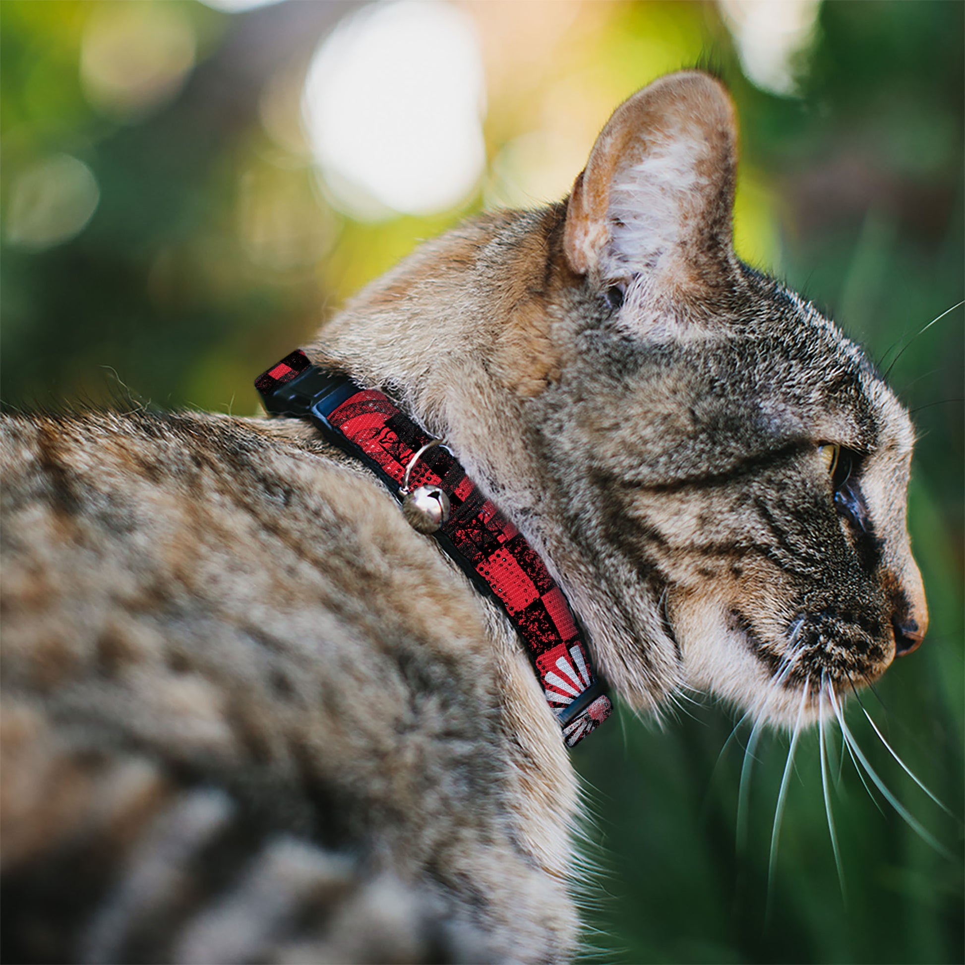 Cat Collar Breakaway - Grunge Chaos Red Breakaway Cat Collars Buckle-Down