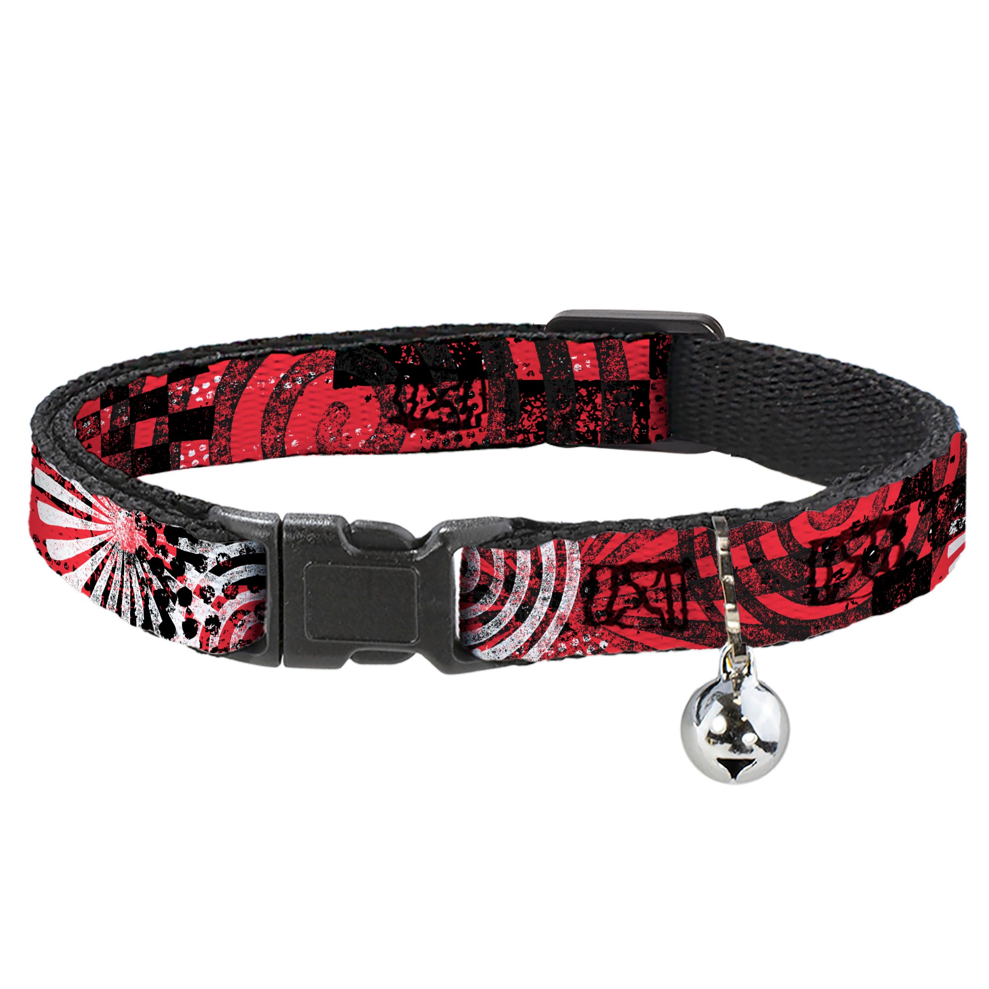 Cat Collar Breakaway - Grunge Chaos Red Breakaway Cat Collars Buckle-Down