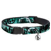 Cat Collar Breakaway - Grunge Gears Green Breakaway Cat Collars Buckle-Down