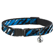 Cat Collar Breakaway - Grunge Tread Blue Breakaway Cat Collars Buckle-Down