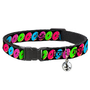 Cat Collar Breakaway - Glaze Donut Expressions Black Breakaway Cat Collars Buckle-Down
