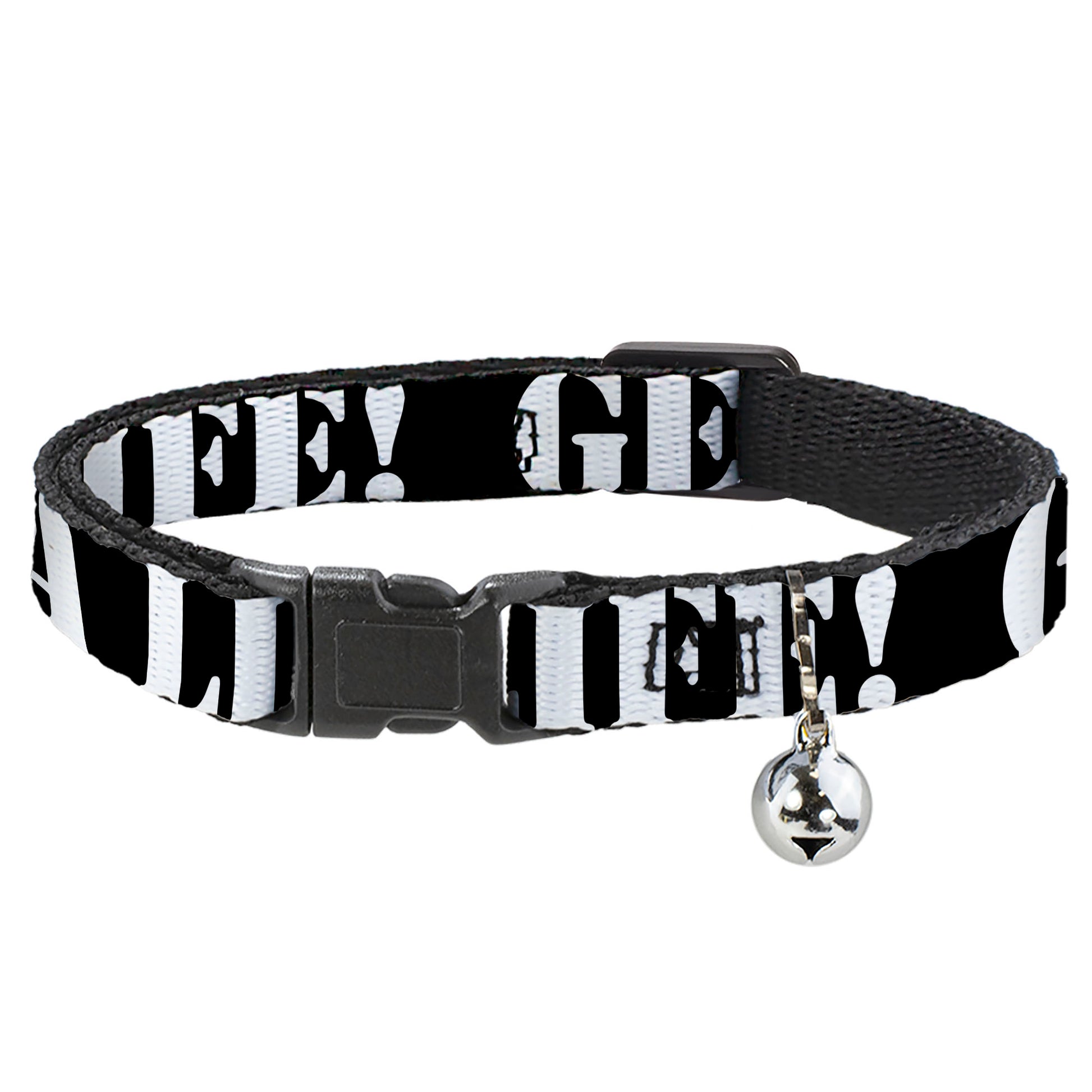 Cat Collar Breakaway - GET A LIFE! Black White Breakaway Cat Collars Buckle-Down