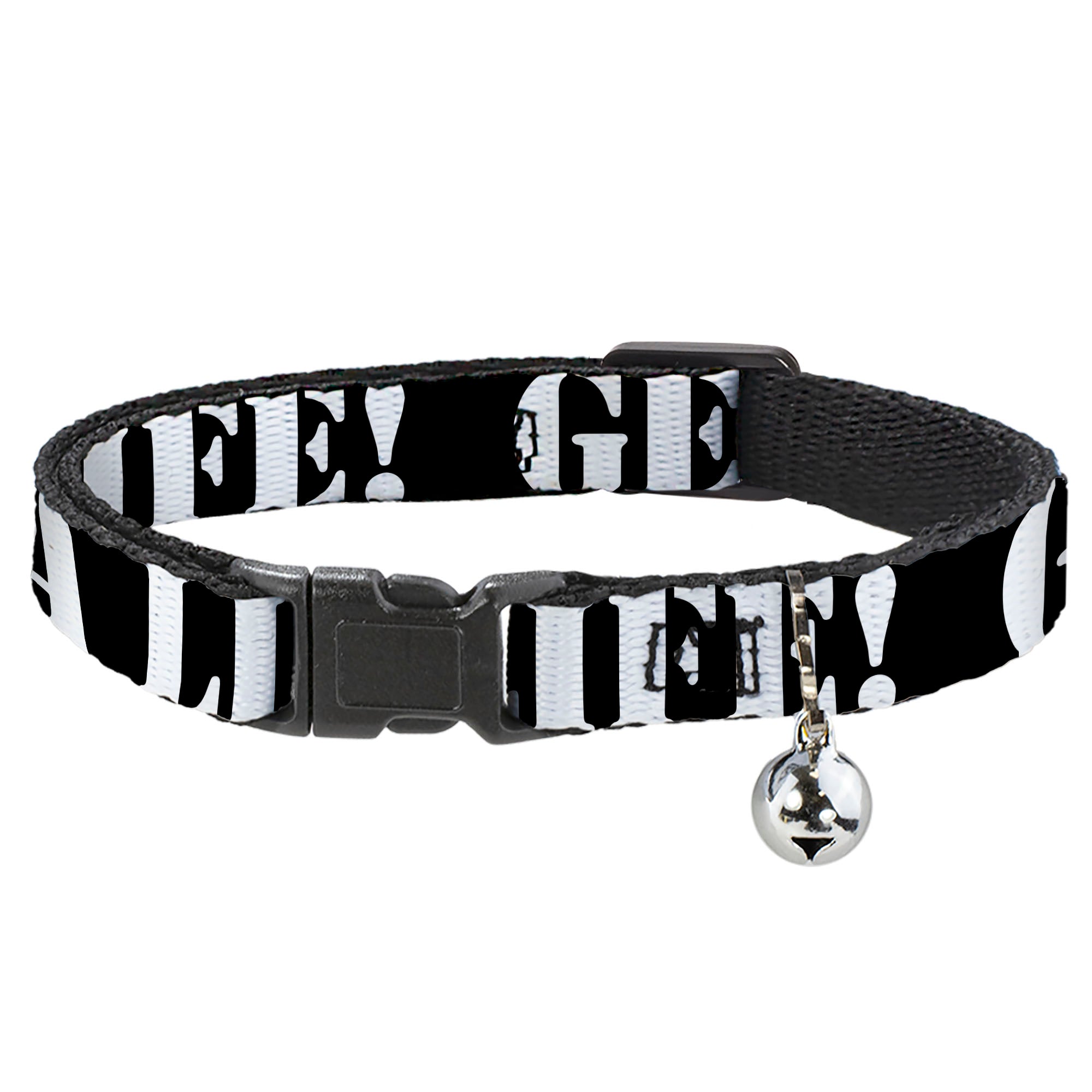 Cat Collar Breakaway - GET A LIFE! Black White Breakaway Cat Collars Buckle-Down