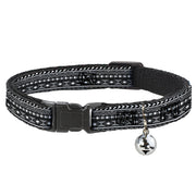Cat Collar Breakaway - Geometric5 Grays Black White Breakaway Cat Collars Buckle-Down