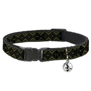 Cat Collar Breakaway - Geometric7 Black Olive Breakaway Cat Collars Buckle-Down