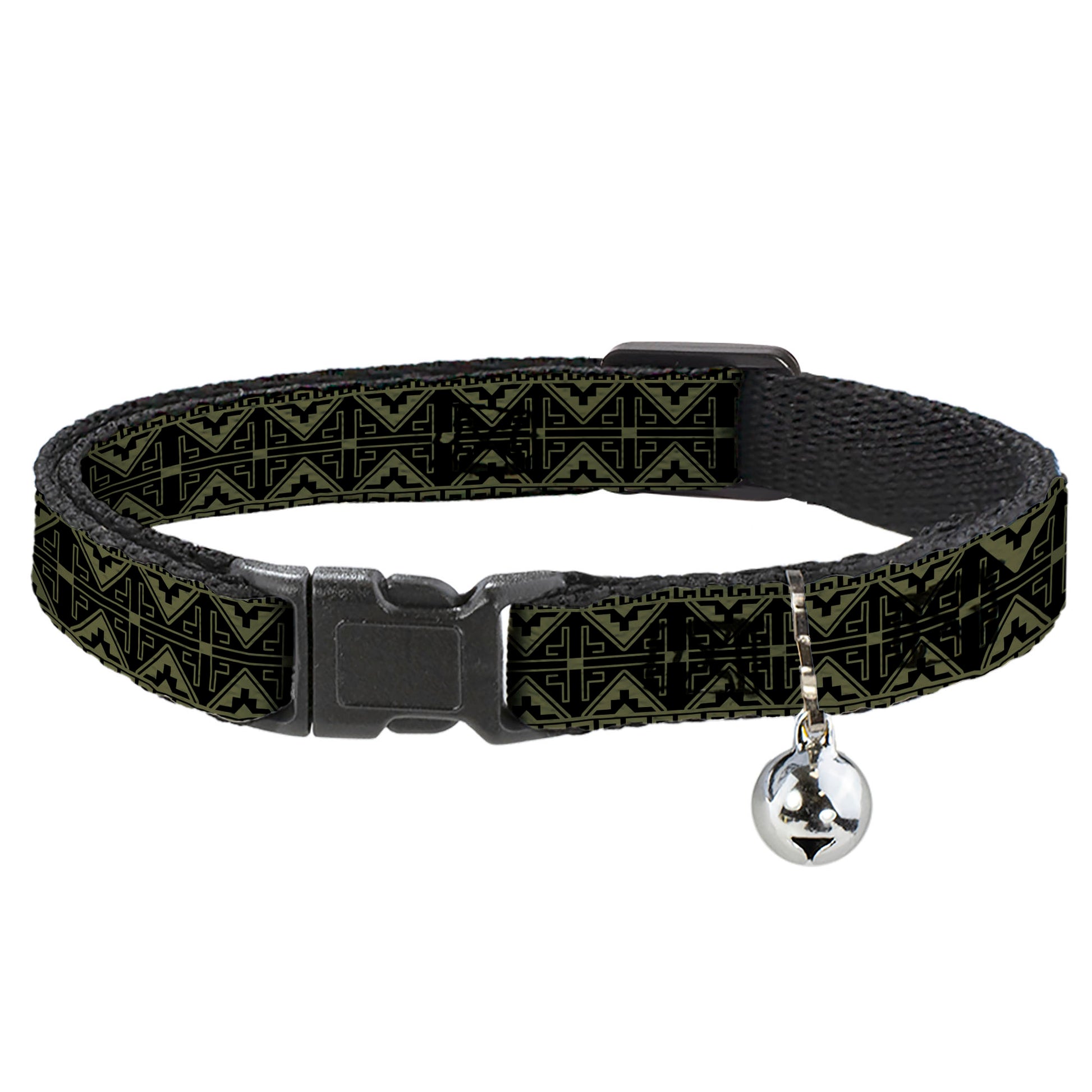 Cat Collar Breakaway - Geometric7 Black Olive Breakaway Cat Collars Buckle-Down