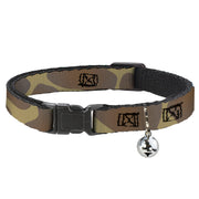 Cat Collar Breakaway - Giraffe Spots Tan Brown Breakaway Cat Collars Buckle-Down