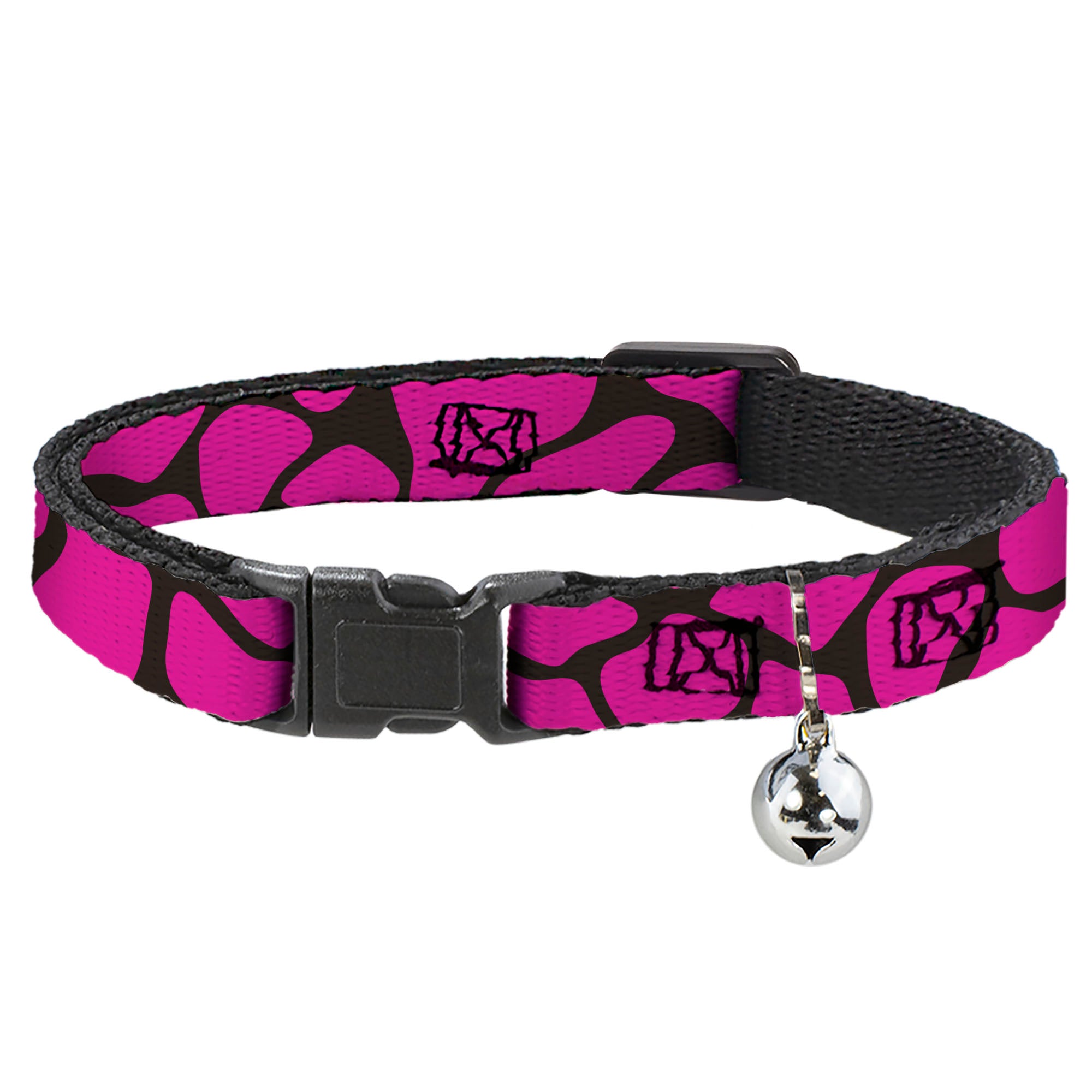Cat Collar Breakaway - Giraffe Spots Black Fuchsia Breakaway Cat Collars Buckle-Down