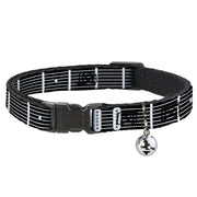 Cat Collar Breakaway - Guitar Neck Black White Breakaway Cat Collars Buckle-Down