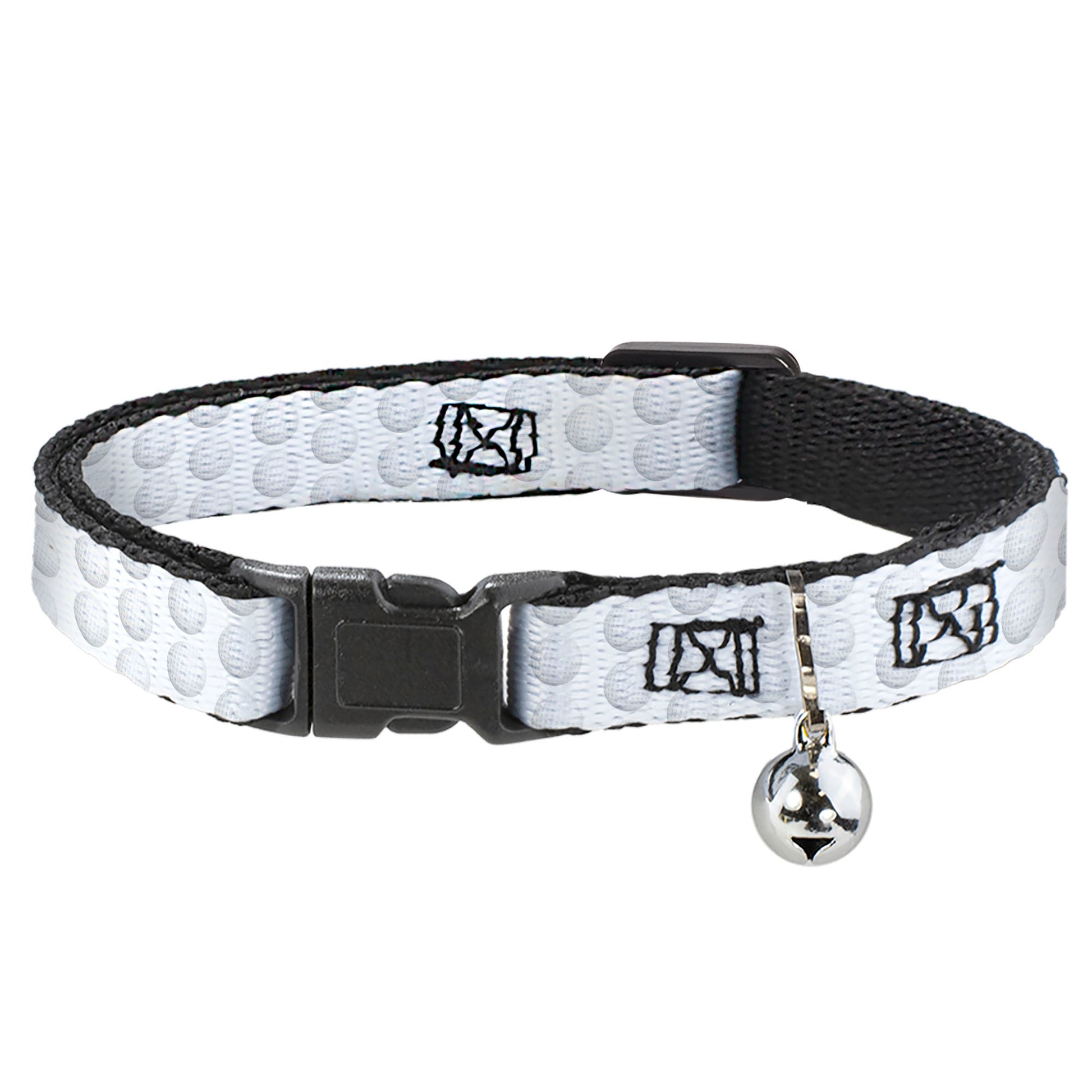 Cat Collar Breakaway - Golf Ball Dimples Whites Breakaway Cat Collars Buckle-Down