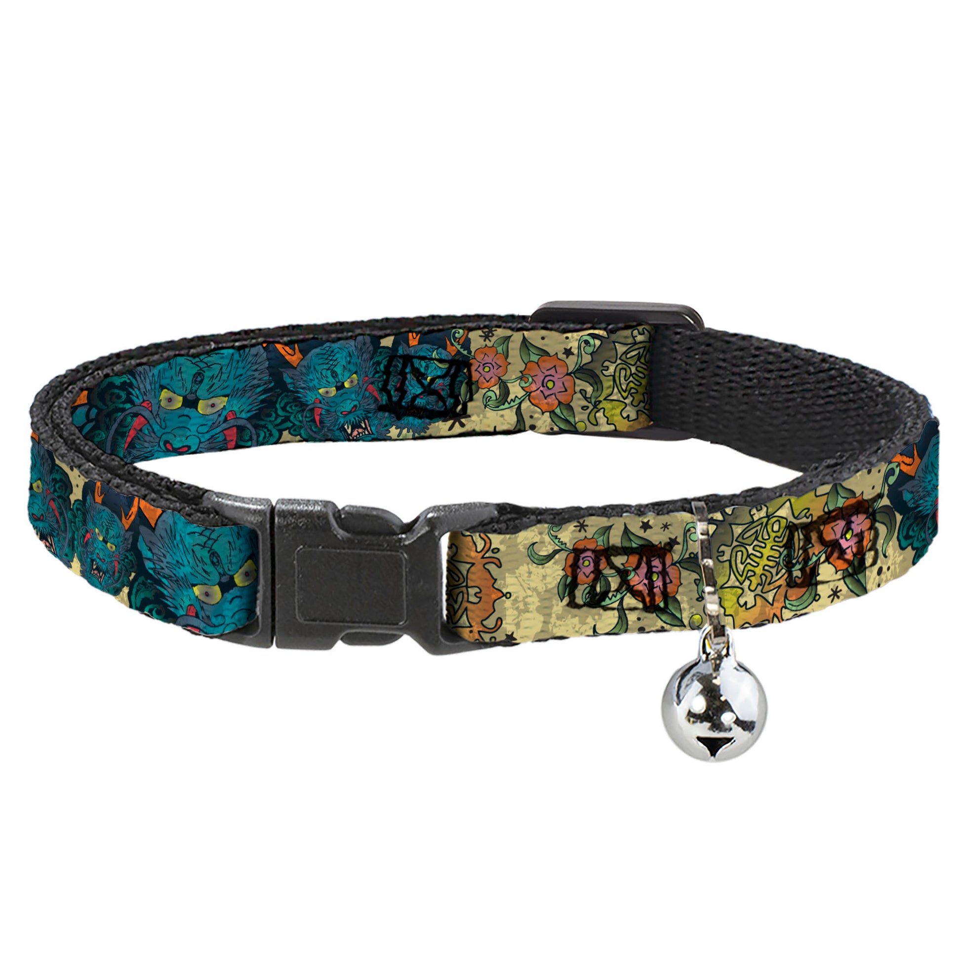 Cat Collar Breakaway - Honor CLOSE-UP Tan Breakaway Cat Collars Buckle-Down