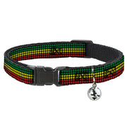 Cat Collar Breakaway - Houndstooth Black Rasta Breakaway Cat Collars Buckle-Down