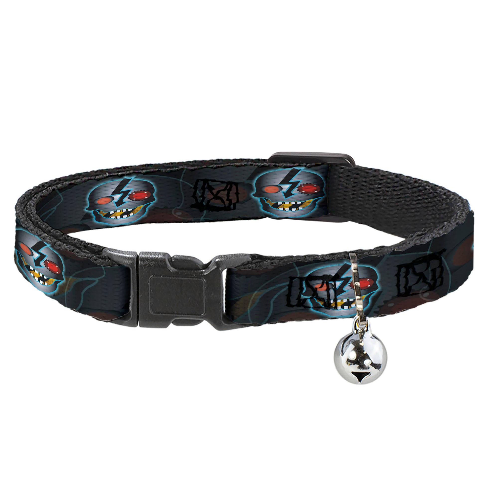 Cat Collar Breakaway - High Voltage Skull Breakaway Cat Collars Buckle-Down