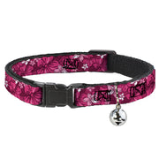 Cat Collar Breakaway - Hibiscus Collage Pink Shades Breakaway Cat Collars Buckle-Down