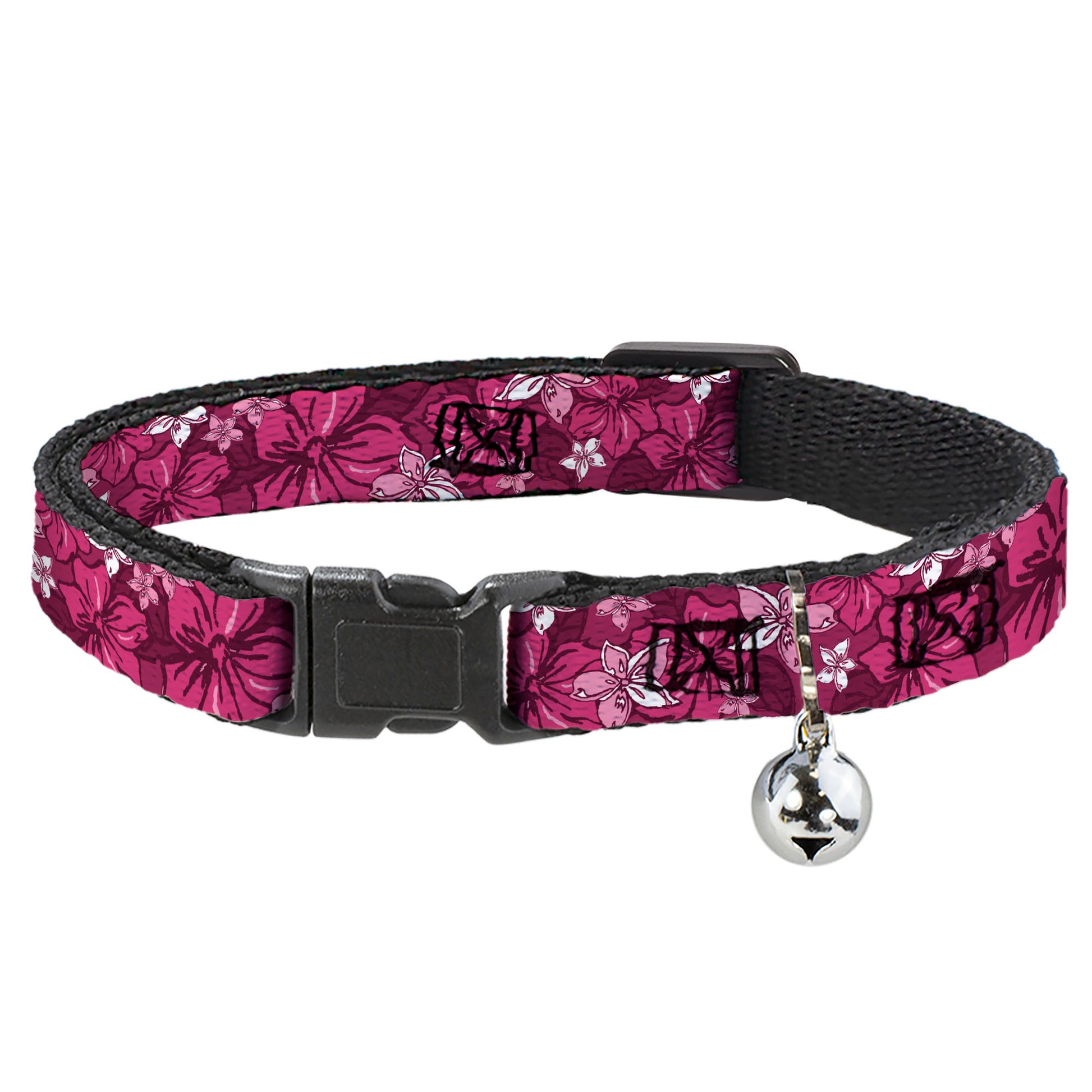 Cat Collar Breakaway - Hibiscus Collage Pink Shades Breakaway Cat Collars Buckle-Down