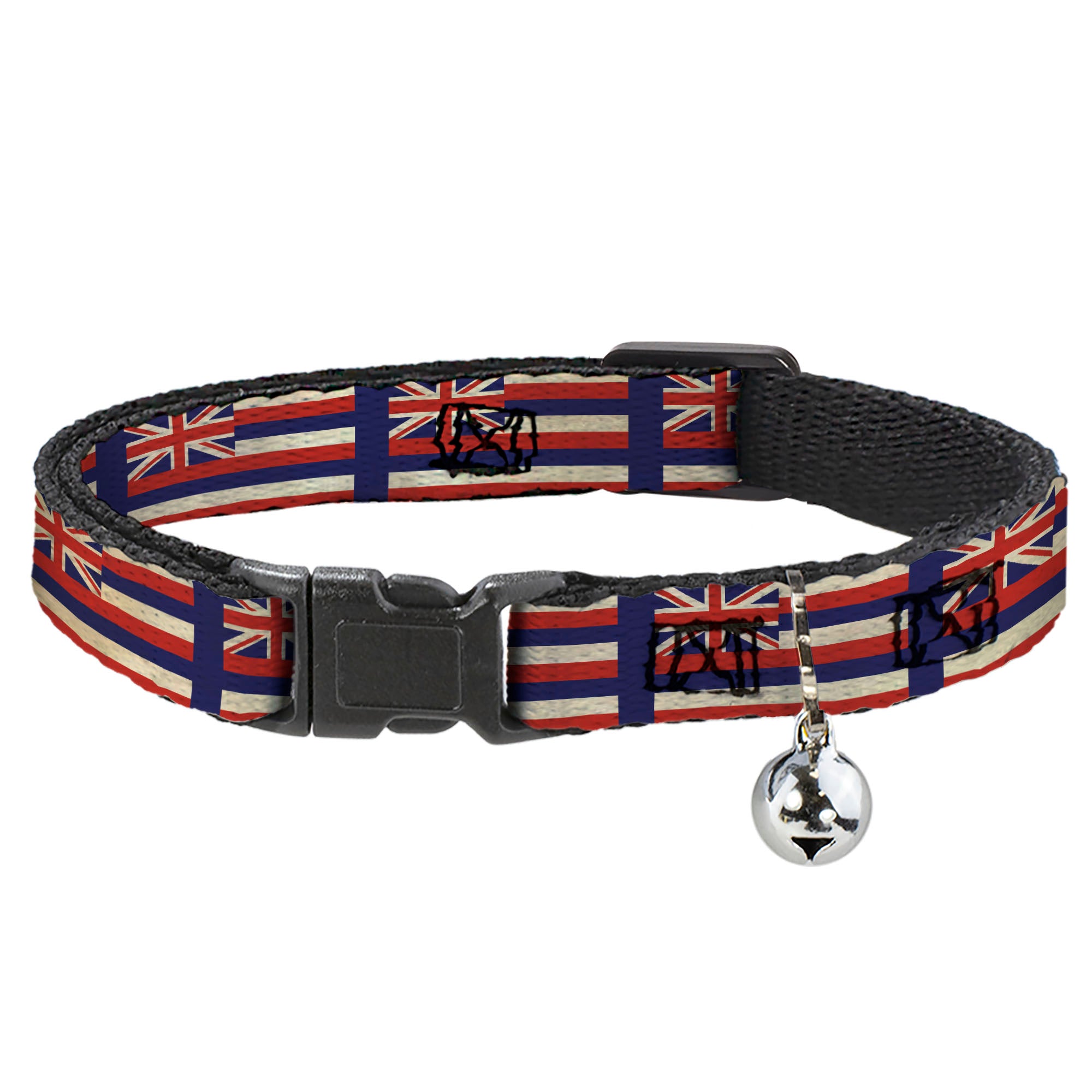 Cat Collar Breakaway - Hawaii Flags2 Navy Breakaway Cat Collars Buckle-Down