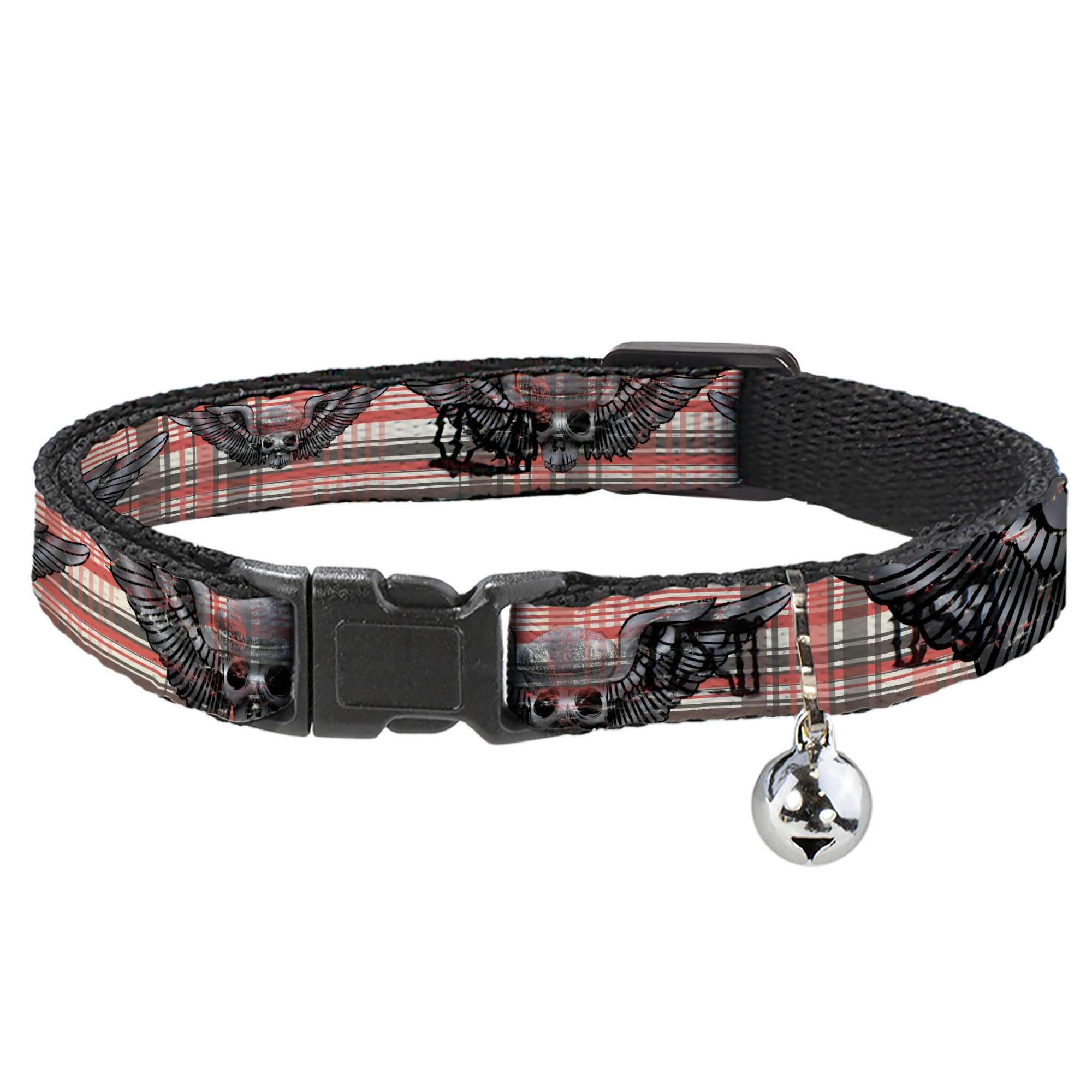 Cat Collar Breakaway - Irish Skulls Plaid Breakaway Cat Collars Buckle-Down