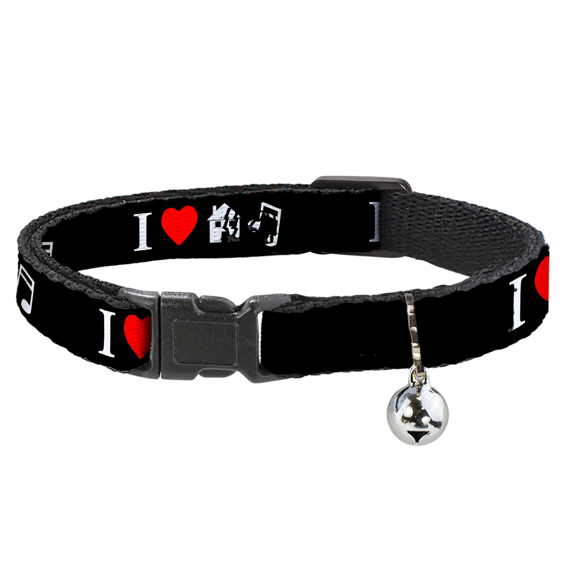 Cat Collar Breakaway - I "Heart House Music" Breakaway Cat Collars Buckle-Down