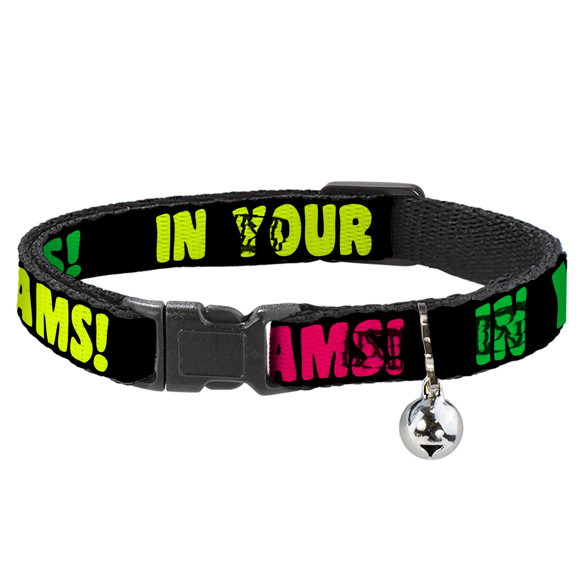 Cat Collar Breakaway - IN YOUR DREAMS! Black Pink Green Yellow Breakaway Cat Collars Buckle-Down