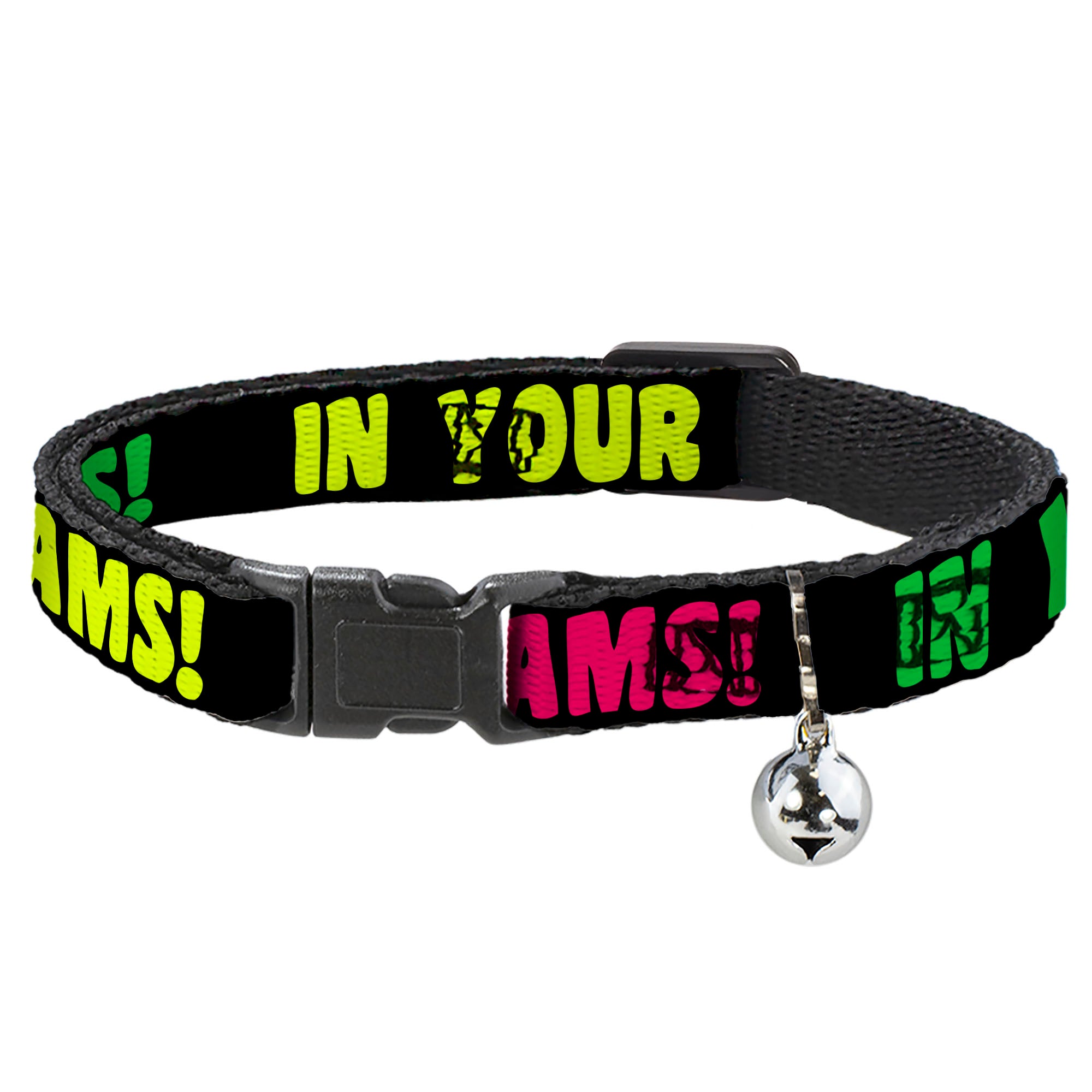 Cat Collar Breakaway - IN YOUR DREAMS! Black Pink Green Yellow Breakaway Cat Collars Buckle-Down