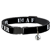 Cat Collar Breakaway - I'M A FIGHTER Black White Breakaway Cat Collars Buckle-Down