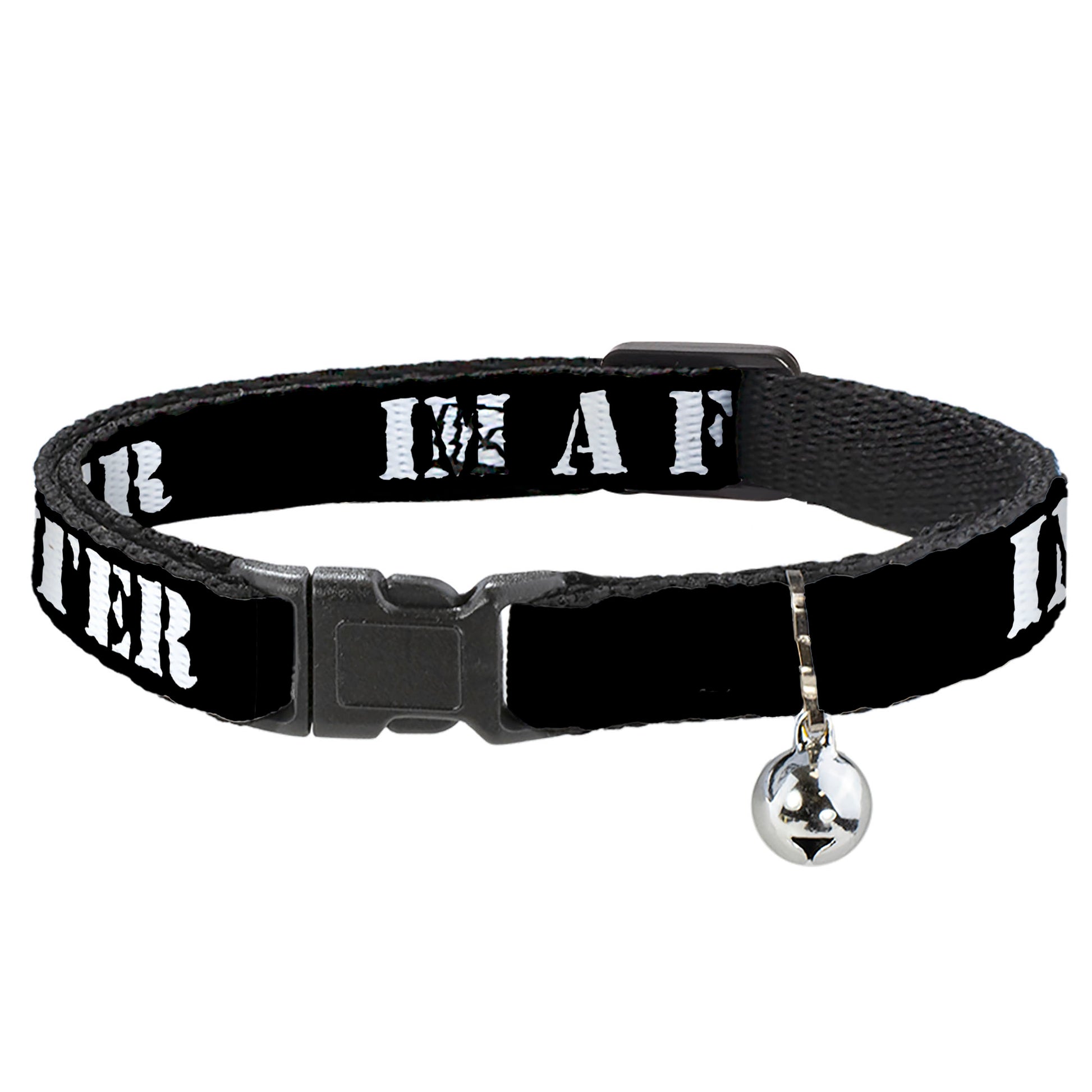 Cat Collar Breakaway - I'M A FIGHTER Black White Breakaway Cat Collars Buckle-Down