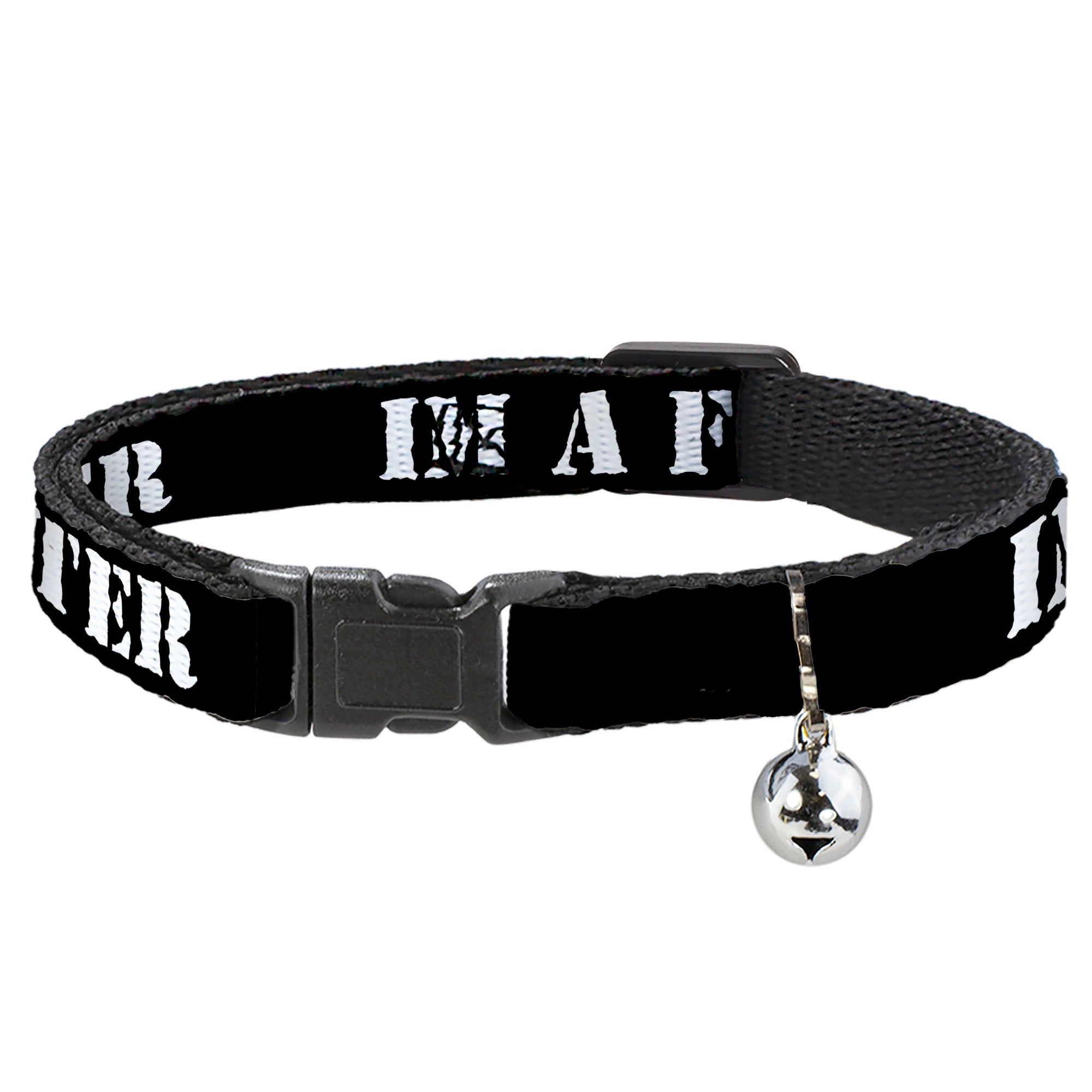 Cat Collar Breakaway - I'M A FIGHTER Black White Breakaway Cat Collars Buckle-Down