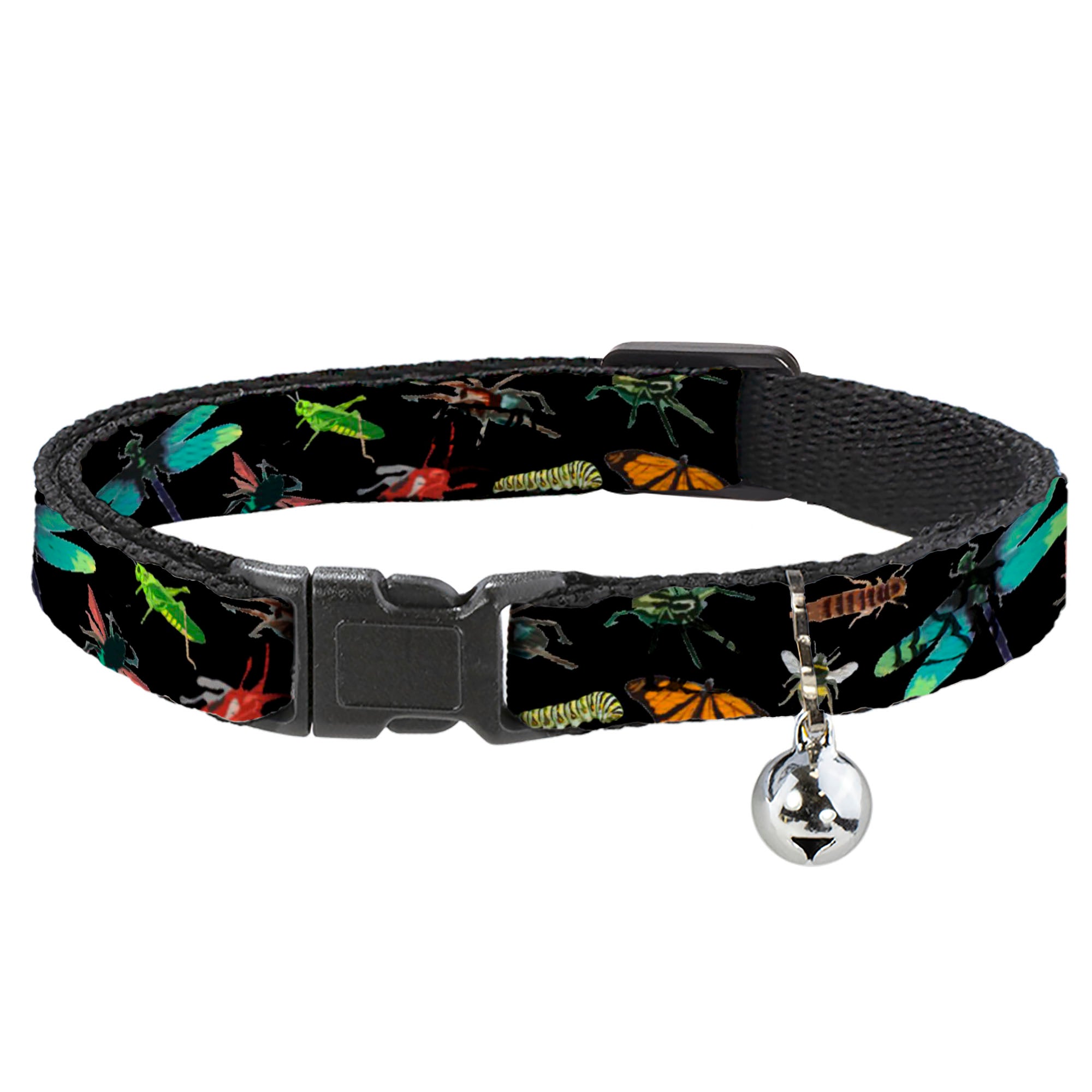 Cat Collar Breakaway - Insects Scattered C U Black Breakaway Cat Collars Buckle-Down