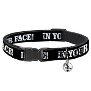 Cat Collar Breakaway - IN YOUR FACE Black White Breakaway Cat Collars Buckle-Down