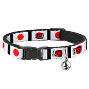 Cat Collar Breakaway - Japan Flags Breakaway Cat Collars Buckle-Down