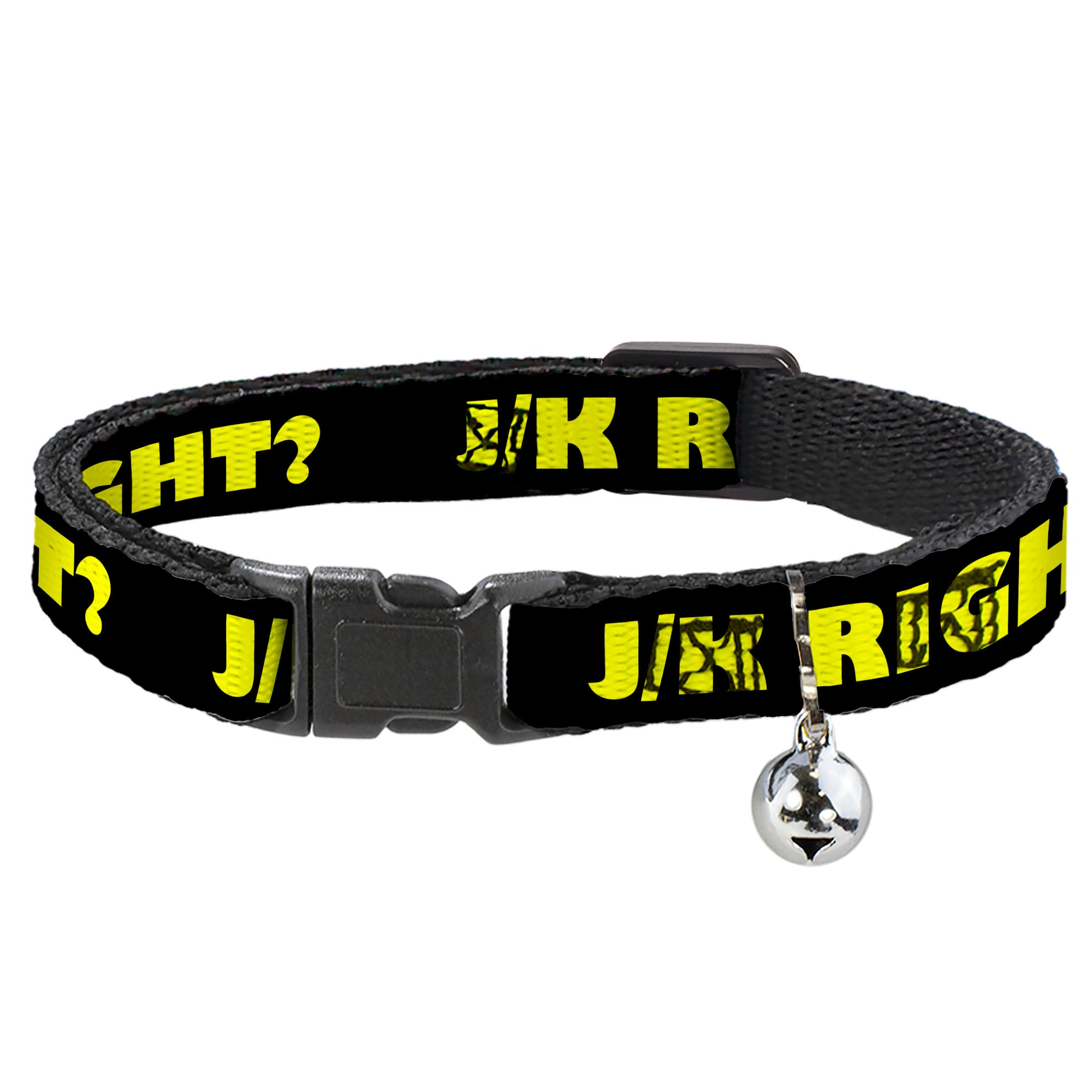 Cat Collar Breakaway - J K RIGHT? Black Yellow Breakaway Cat Collars Buckle-Down