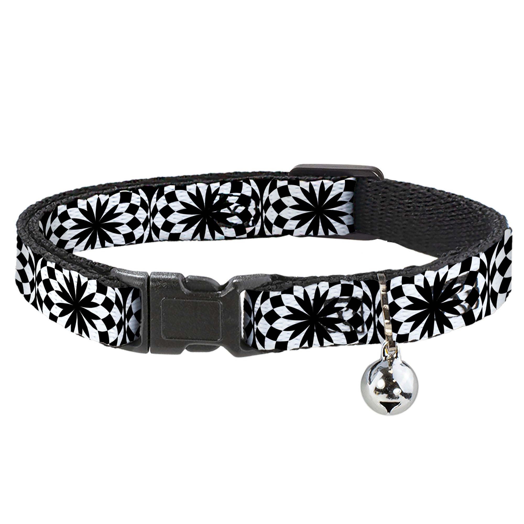Cat Collar Breakaway - Kaleidoscope Balls White Black Breakaway Cat Collars Buckle-Down