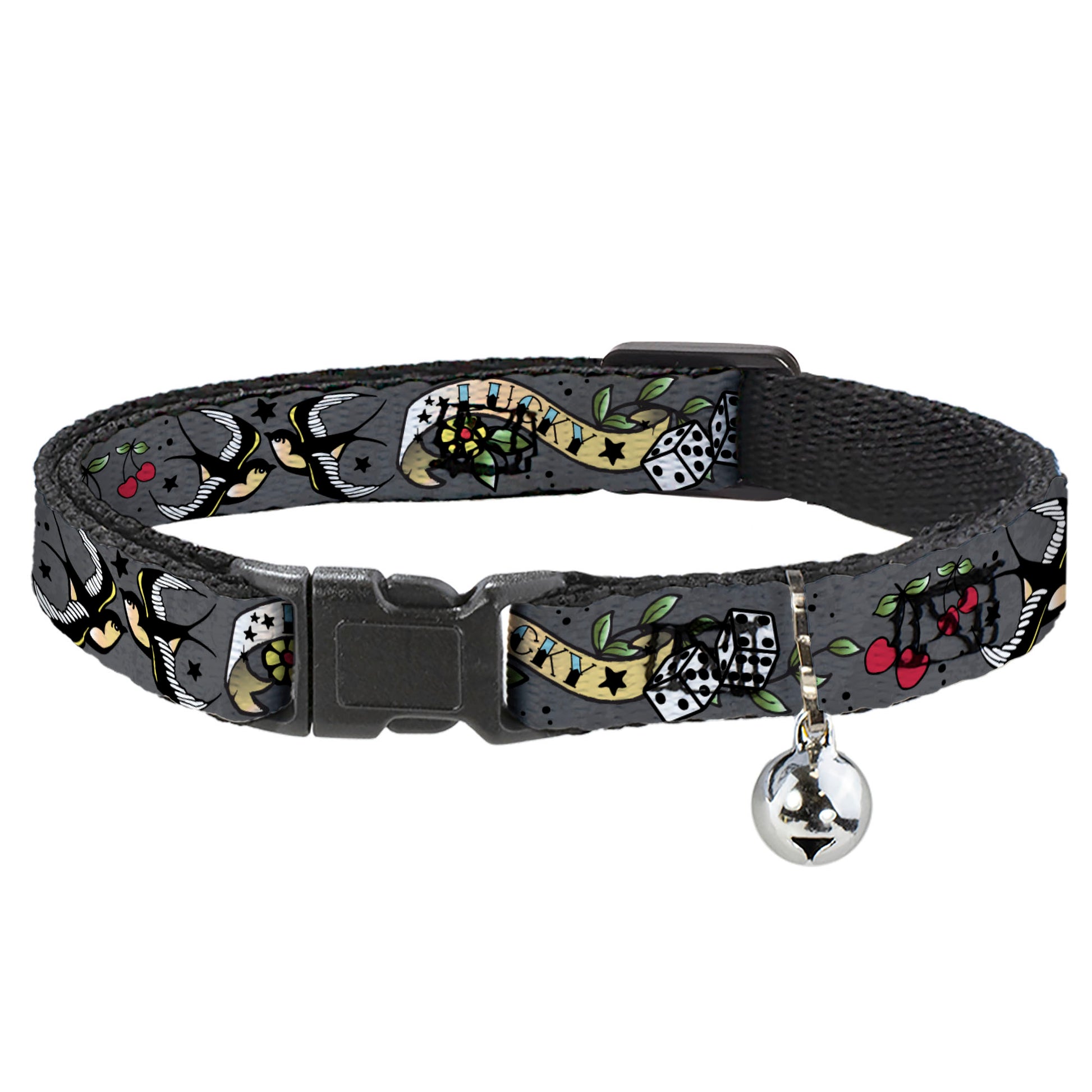 Cat Collar Breakaway - Lucky Gray Breakaway Cat Collars Buckle-Down