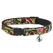 Cat Collar Breakaway - Live Hard Die Young Tan Breakaway Cat Collars Buckle-Down