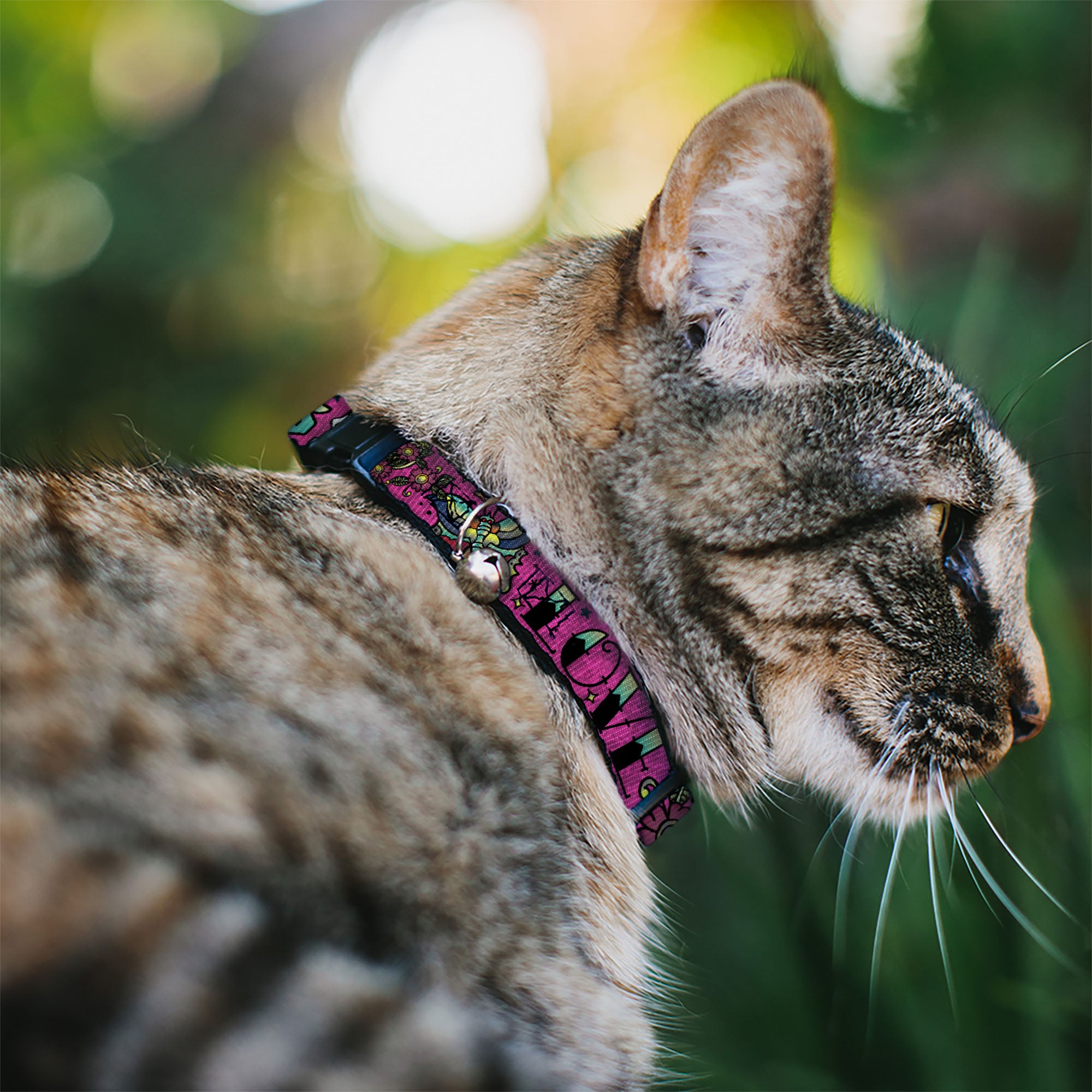 Cat Collar Breakaway - Love Kills Pink Breakaway Cat Collars Buckle-Down