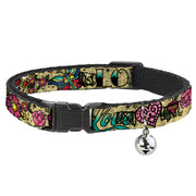 Cat Collar Breakaway - Love Kills Tan Breakaway Cat Collars Buckle-Down