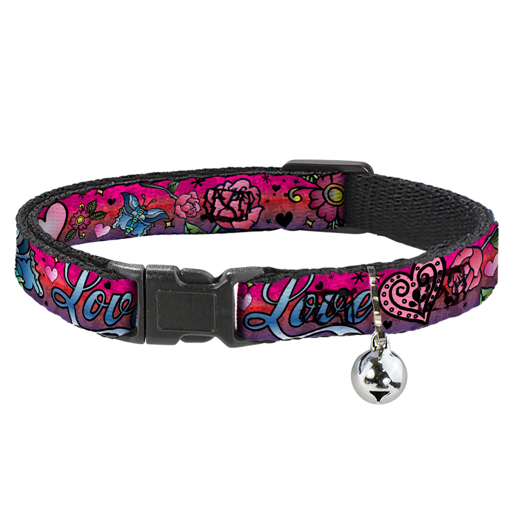 Cat Collar Breakaway - Love Love Pink Breakaway Cat Collars Buckle-Down