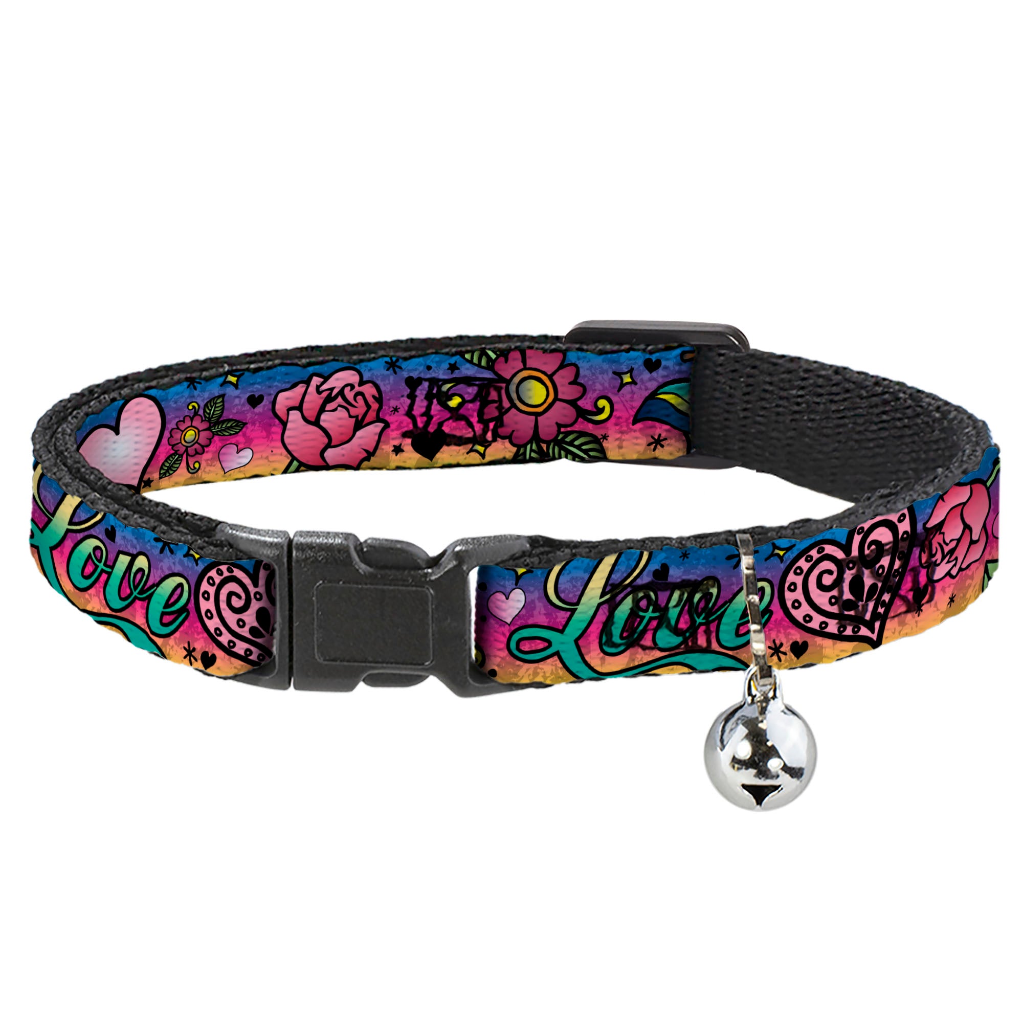 Cat Collar Breakaway - Love Love Purple Breakaway Cat Collars Buckle-Down