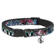 Cat Collar Breakaway - Love Love Gray Breakaway Cat Collars Buckle-Down