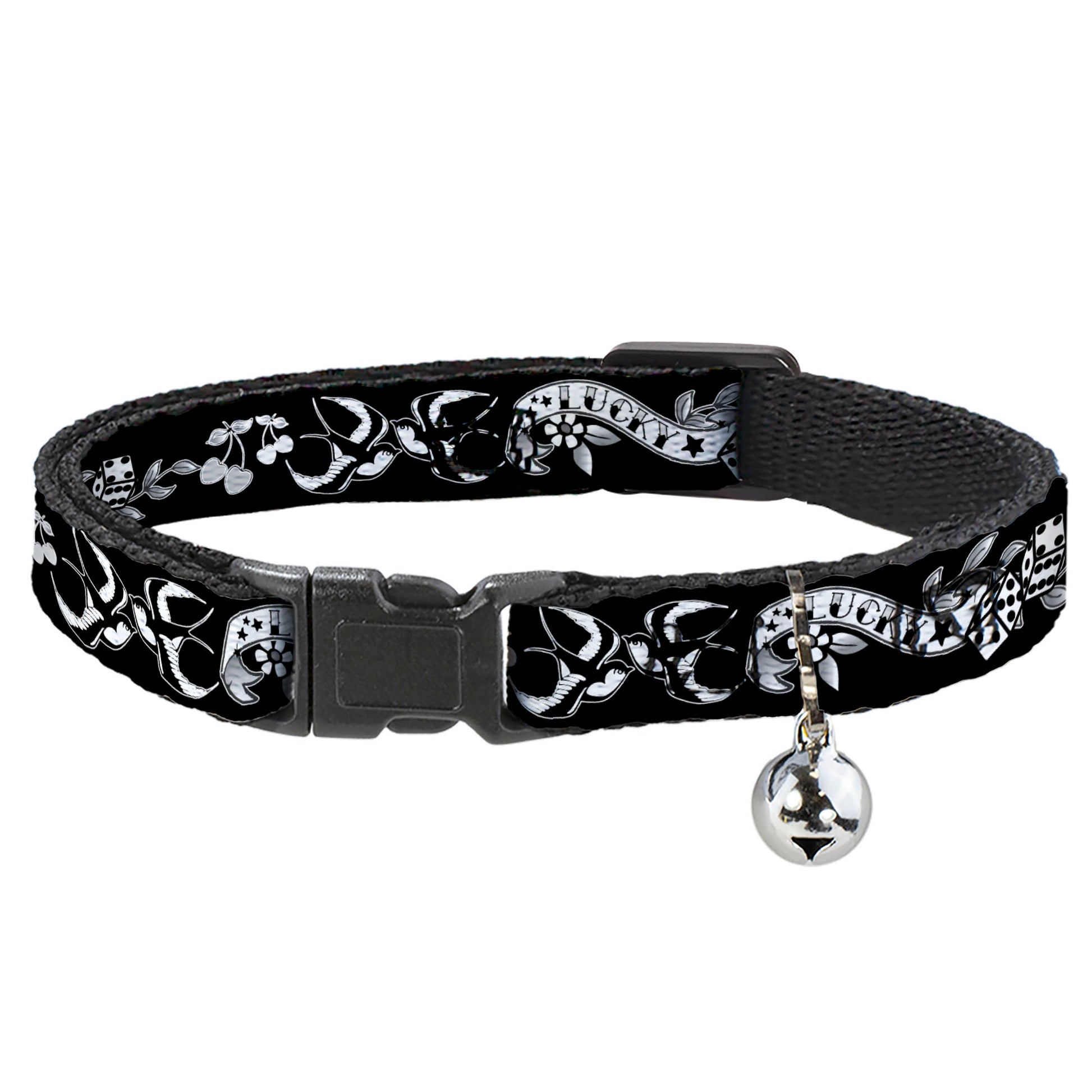 Cat Collar Breakaway - Lucky Black White Breakaway Cat Collars Buckle-Down