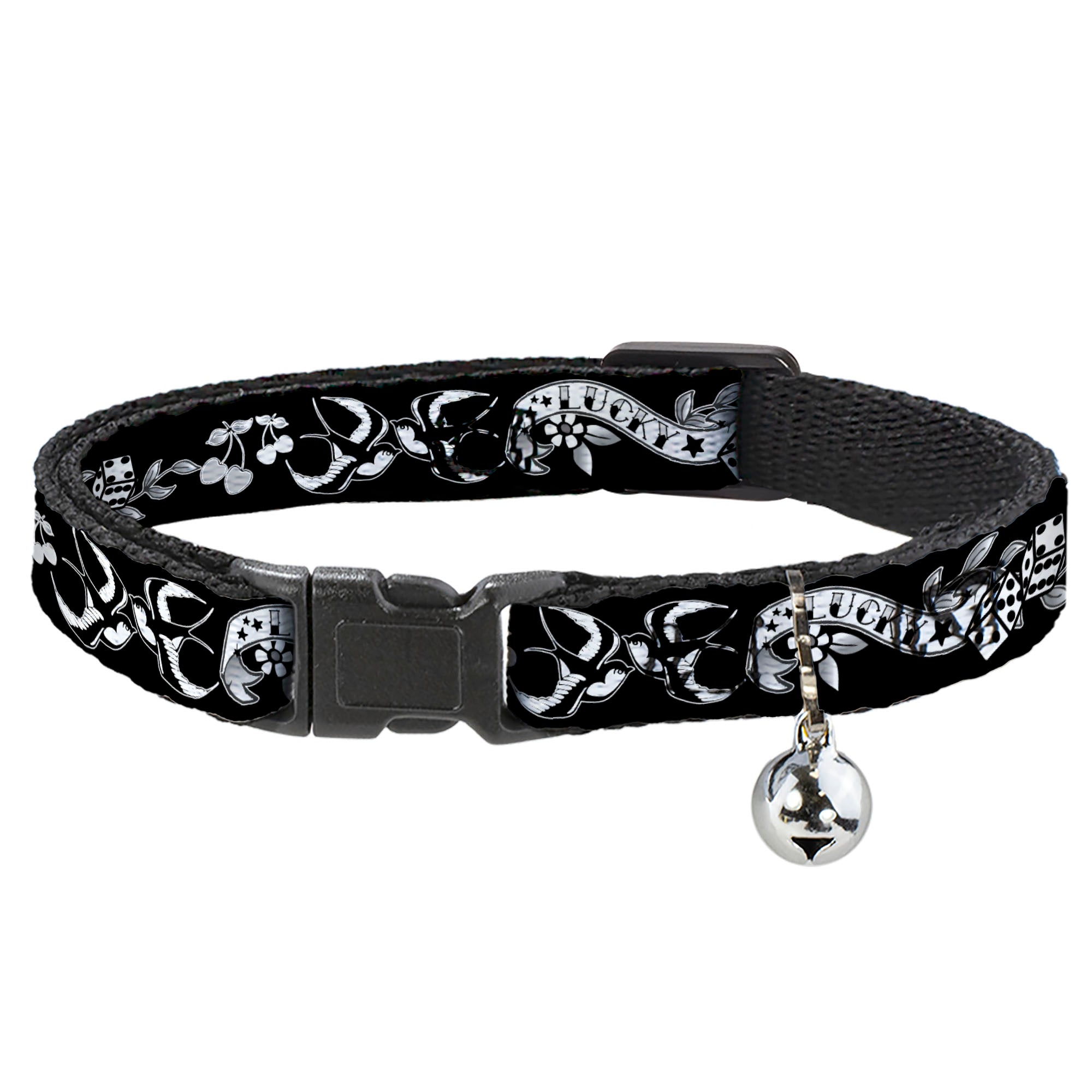 Cat Collar Breakaway - Lucky Black White Breakaway Cat Collars Buckle-Down