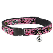 Cat Collar Breakaway - Lucky CLOSE-UP Pink Breakaway Cat Collars Buckle-Down