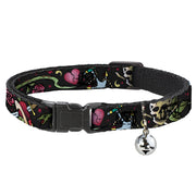 Cat Collar Breakaway - Live Hard Die Young CLOSE-UP Black Breakaway Cat Collars Buckle-Down
