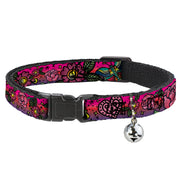 Cat Collar Breakaway - Love Kills CLOSE-UP Pink Breakaway Cat Collars Buckle-Down
