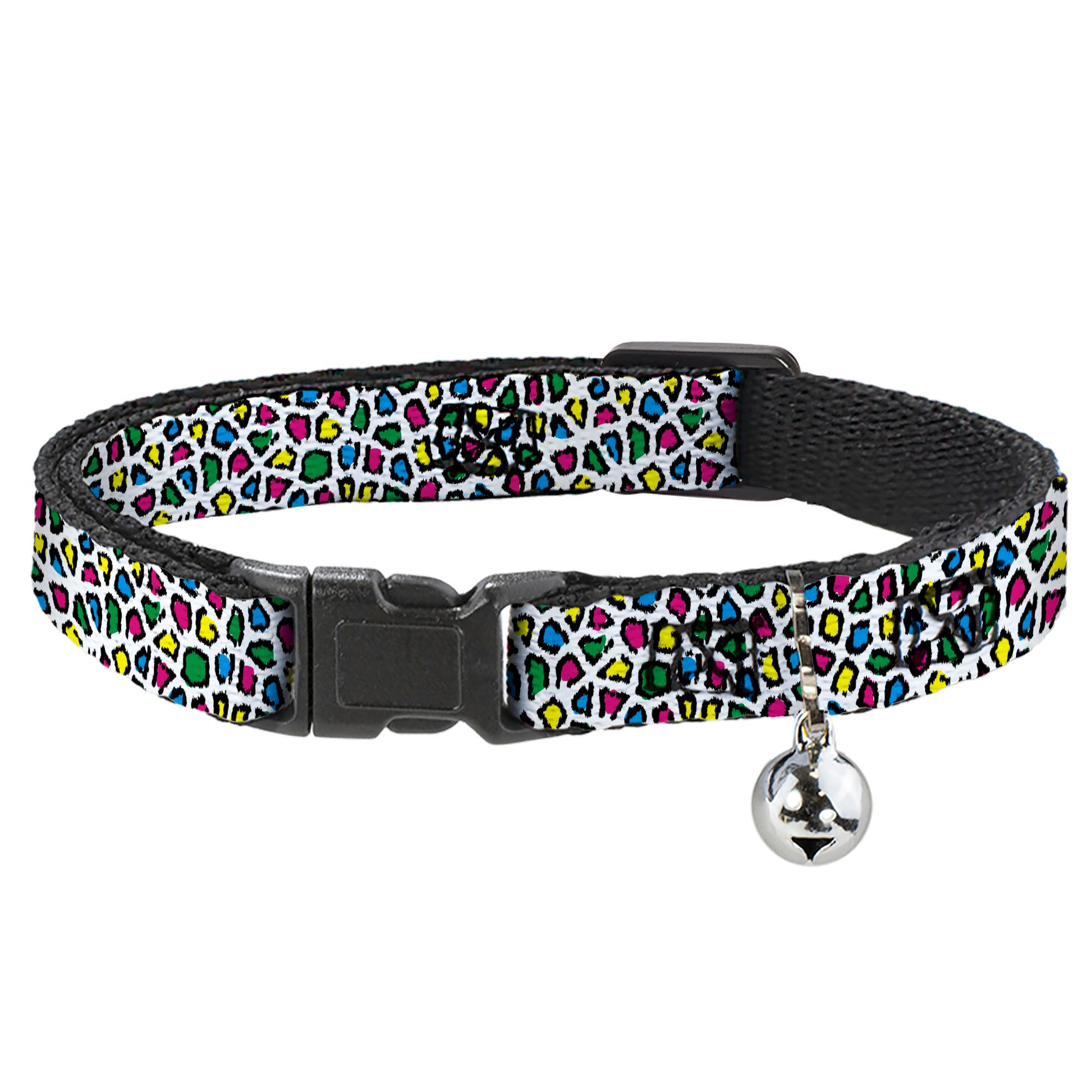 Cat Collar Breakaway - Leopard White Multi Color Breakaway Cat Collars Buckle-Down