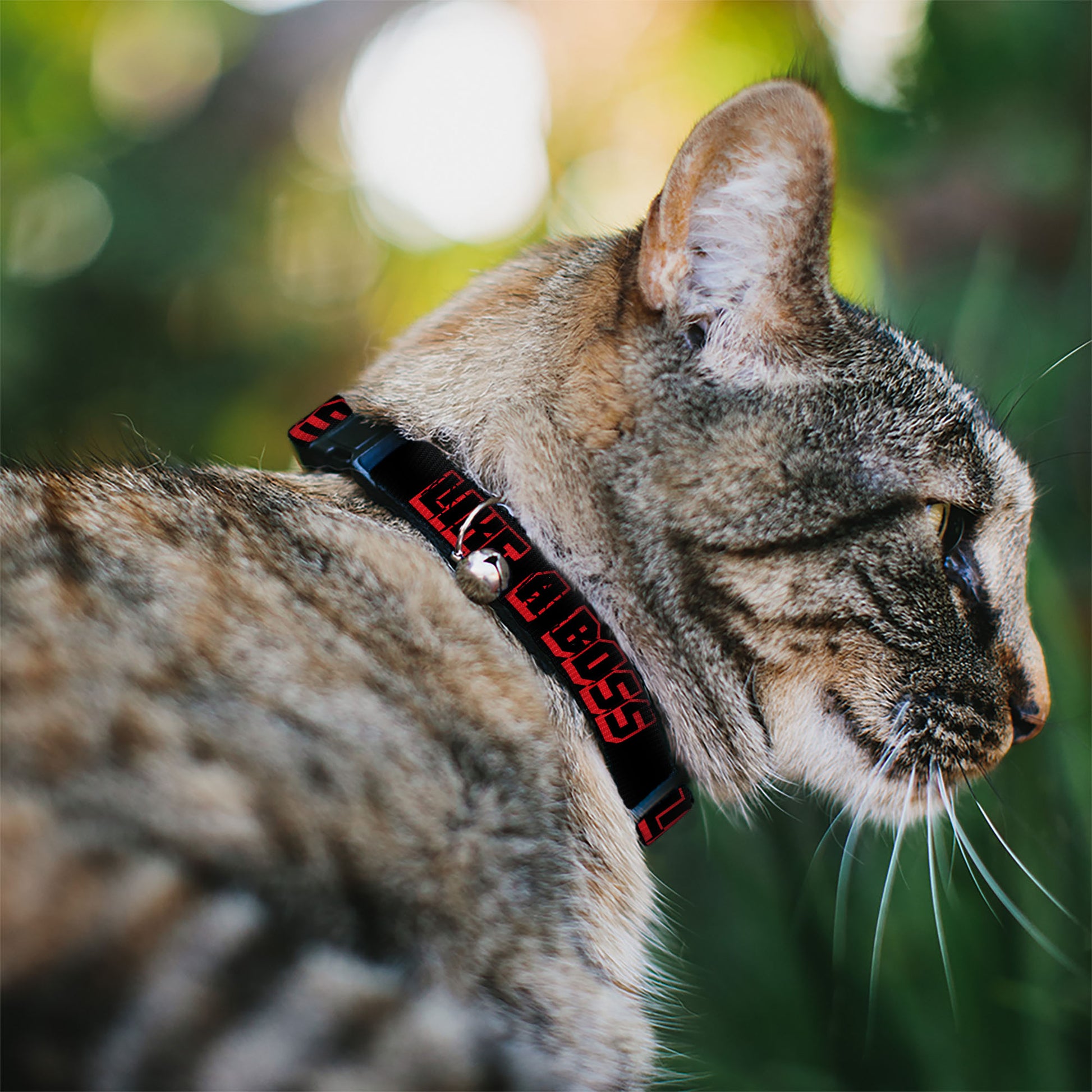 Cat Collar Breakaway - LIKE A BOSS Black Red Breakaway Cat Collars Buckle-Down